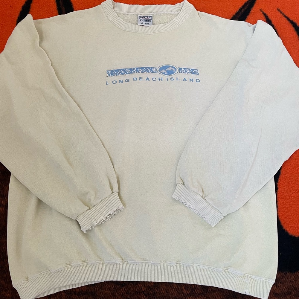 Vintage Distressed Long Beach Island Crew Neck Size L